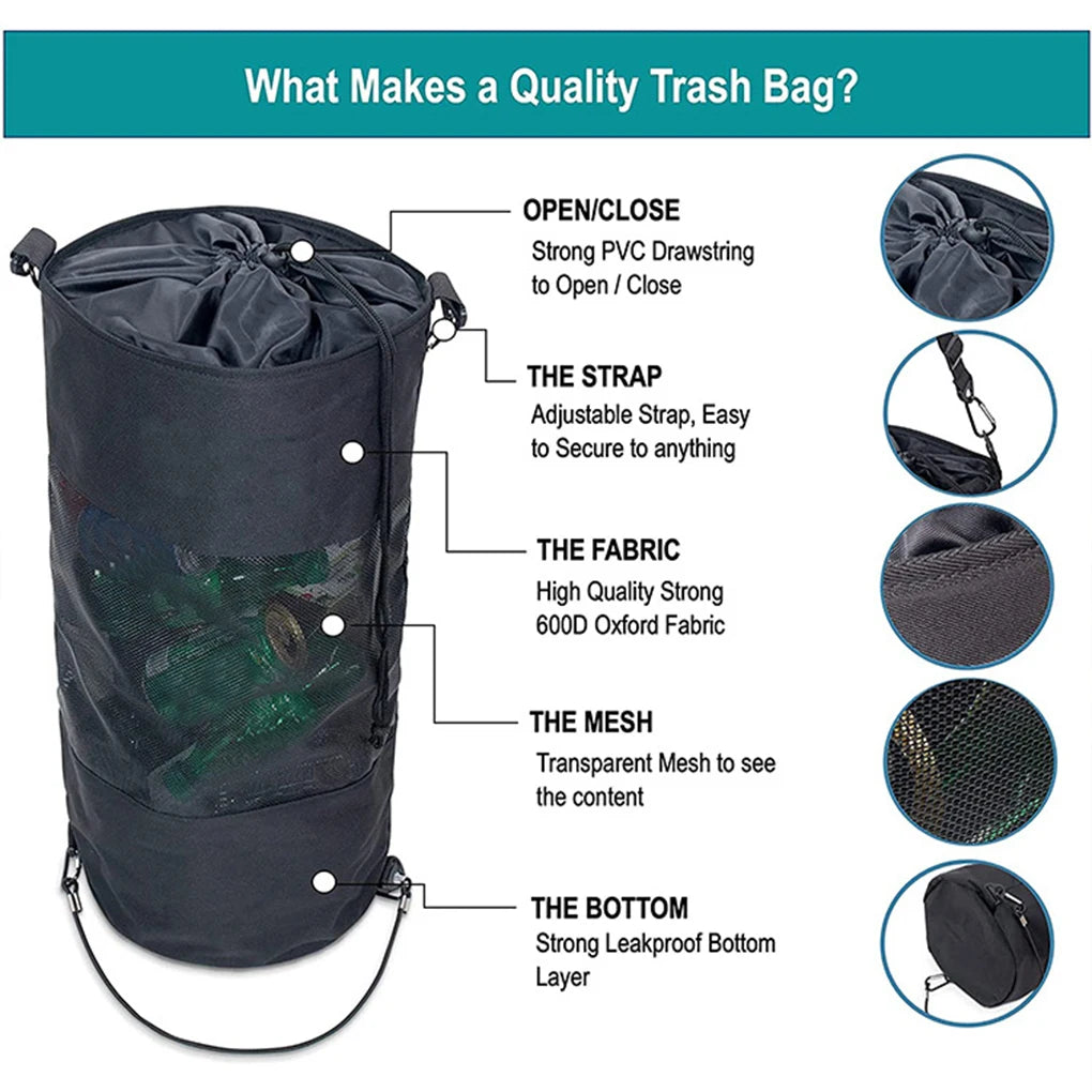 Portable Boat Trash Bag – Durable, Reusable Garbage Holder for Boats, Kayaks, Beach, and Fishing Accessories