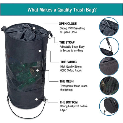 Portable Boat Trash Bag – Durable, Reusable Garbage Holder for Boats, Kayaks, Beach, and Fishing Accessories