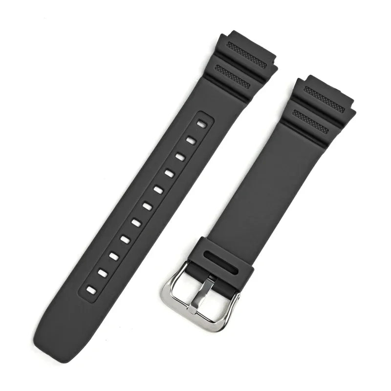 18mm Rubber Watch Strap for Casio G-Shock AQ-S810W, AE-1200, W-216H, W-735H, SGW-400 & MRW-200H - Universal Resin Replacement Watchband