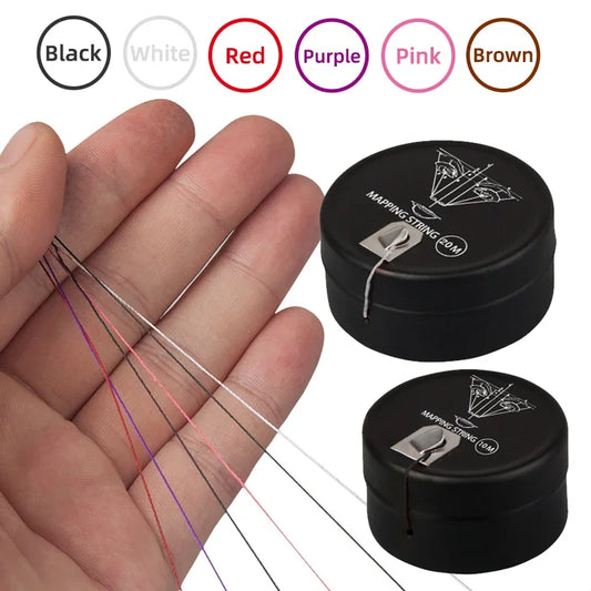 Microblading Eyebrow Mapping String - 10/20M Pre-Inked Brow Mapping Thread for Permanent Makeup Tattoo Design Tool
