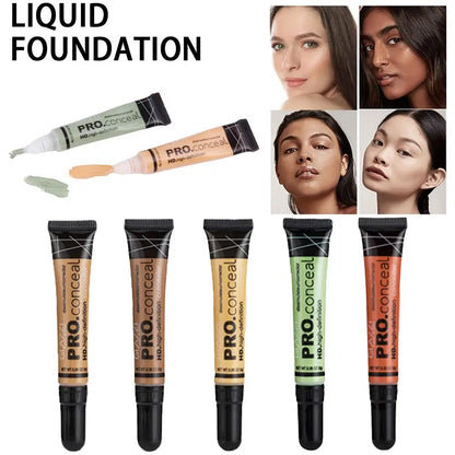Hose Liquid Foundation Matte Nude – Full Coverage Facial Makeup with Highlight, Concealer & Oil Control for Brightening