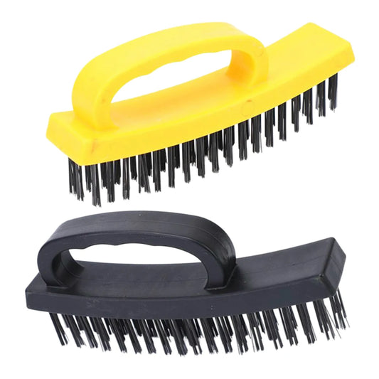2PCS Steel Wire Brush Set - Industrial Rust Removal, Derusting & Metal Polishing Cleaning Tools