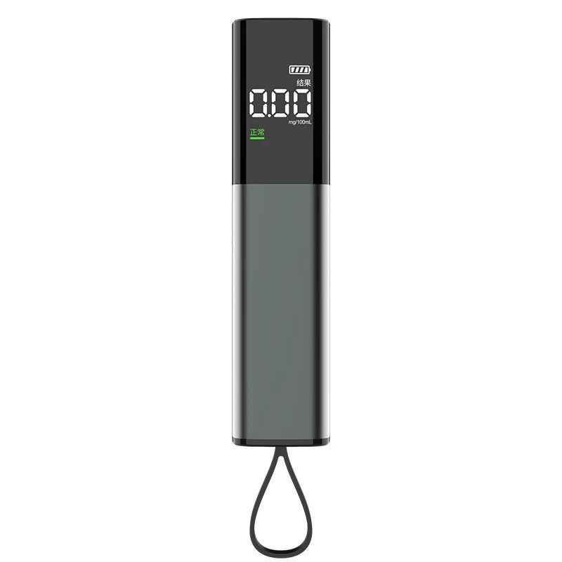 Digital Alcohol Breathalyzer Tester – Rechargeable Breath Alcohol Detector with Digital Display and Lanyard