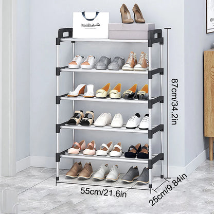 Multi Layer Shoe Rack - 3-7 Tier Dustproof Space Saving Storage Cabinet for Entryway & Home Shoe Organization