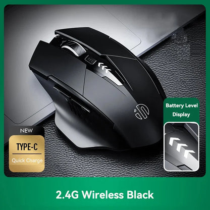 INPHIC Rechargeable Bluetooth Wireless Mouse – 2.4G Silent Office Mouse for PC, Laptop, Tablet & Smartphone