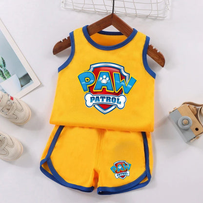 PAW Patrol Kids Soccer Jersey Set - Colorful Sleeveless Sportswear Training Outfit