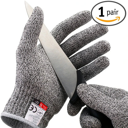 Level 5 HPPE Anti-Cut Gloves – Kitchen, Gardening, and Glass Cutting – Wear-Resistant Knitted Gloves for Anti-Thorn Protection