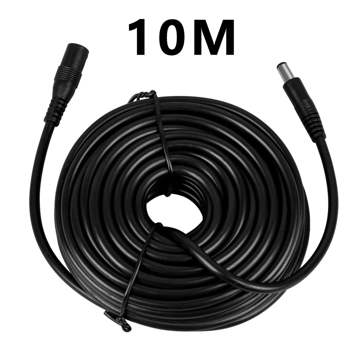 DC Power Extension Cable - 5.5x2.1mm Female to Male Connector Cord for LED Lights, CCTV & Power Adapter Devices