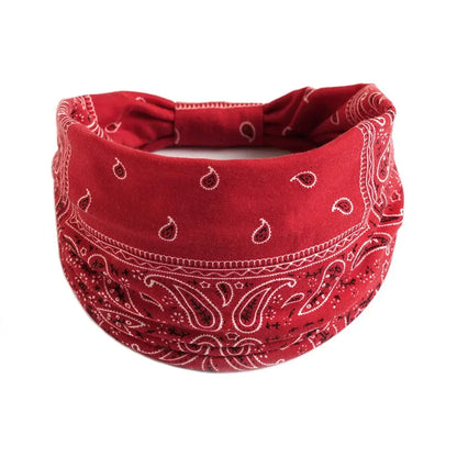 Bohemian Wide Cotton Stretch Headbands for Women – Turban Style Hairbands, Bandana Headwrap Hair Accessories