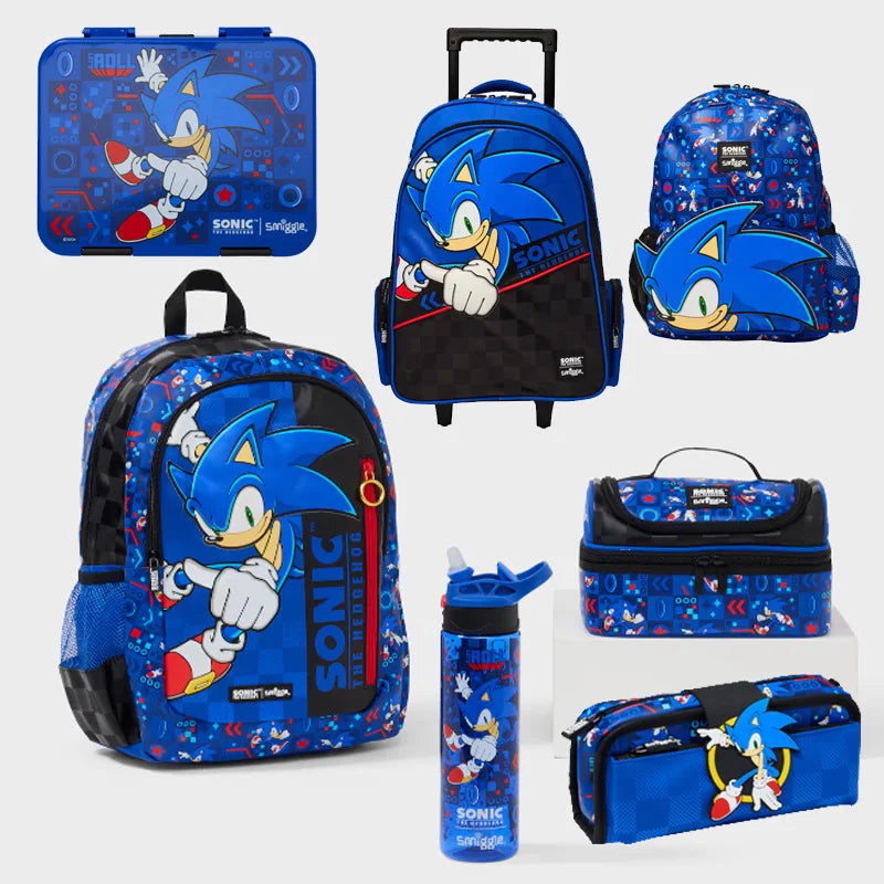 Smiggle Sonic Cartoon Backpack — Australia Schoolbag for Kids, Anime Student Bag & Gift
