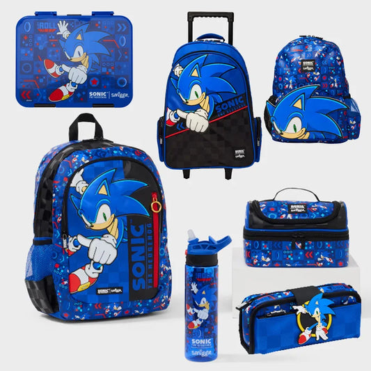 Smiggle Sonic Cartoon Backpack — Australia Schoolbag for Kids, Anime Student Bag & Gift