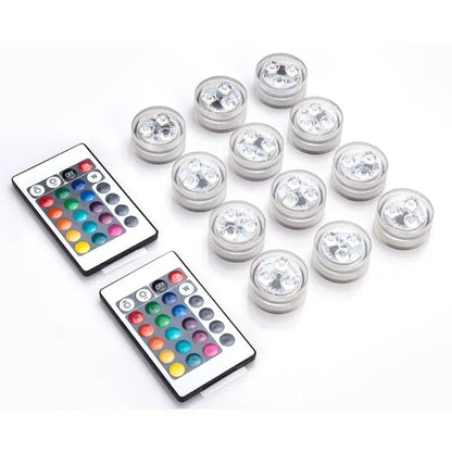 3LED RGB Submersible Underwater Night Lamp – Battery Operated Pool, Garden, Wedding & Party Light for Vases & Bowls