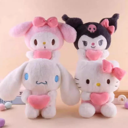 22cm Sanrio Hello Kitty & Kuromi Plush Pillow – Soft Stuffed Animal Toy Gift for Girls (My Melody, Cinnamoroll)