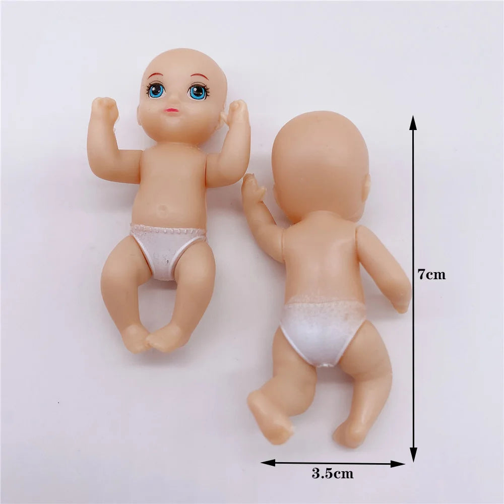 Family of 6 Pregnant Doll Set – Movable Joints Mom, Dad & Babies Interactive Playhouse Toy Gift for Girls