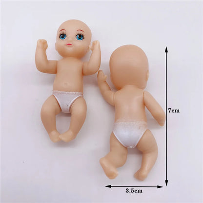 Family of 6 Pregnant Doll Set – Movable Joints Mom, Dad & Babies Interactive Playhouse Toy Gift for Girls