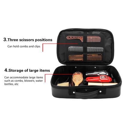 Salon Barber Tool Storage Bag — Portable Scissor & Makeup Case for Beauty and Hair Product Organization