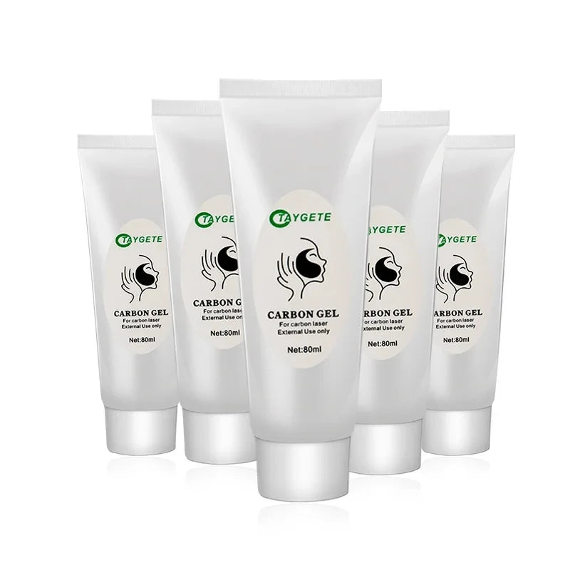 2/5Pcs Black Gel Carbon Mask for ND YAG Laser – Skin Whitening, Deep Cleansing & Facial Rejuvenation Cream