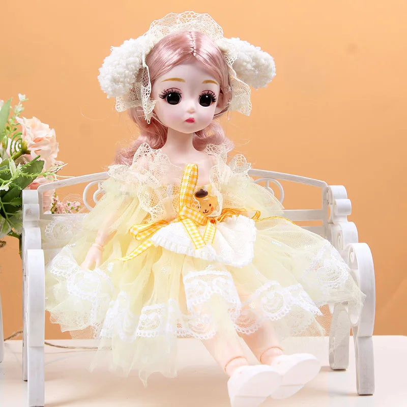 30cm 1/6 BJD Princess Doll – 23-Joint Movable Girl Doll with Clothes, Birthday Gift Toy