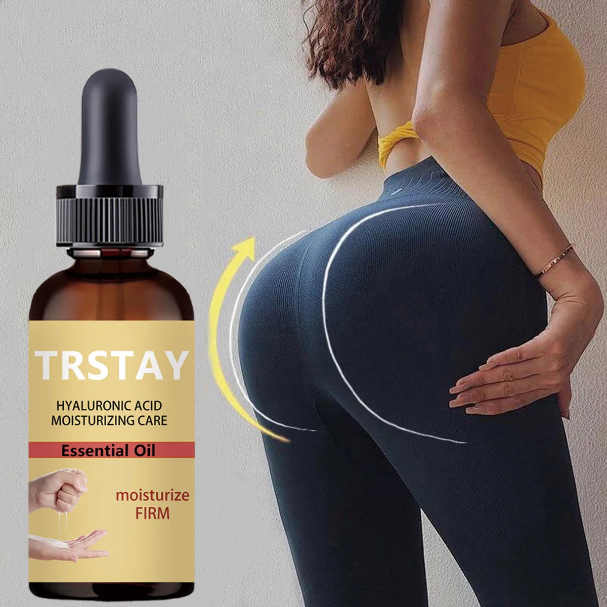 Hip & Buttock Massage Oil Essence - Moisturizing Body Care Oil for a Smooth, Firm-Looking Appearance