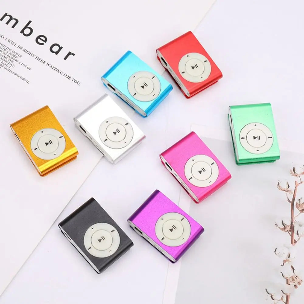Mini Clip MP3 Player – Portable USB Music Player with TF Card Support, Stylish & Colorful Walkman Design