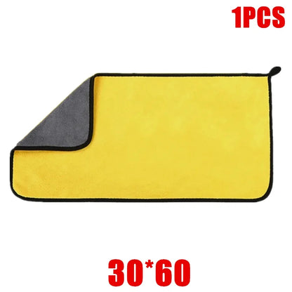 Microfiber Cleaning Towels – Thickened Soft Dual-Layer Car Wash & Drying Cloths (1/2/6/10pcs) Car Detailing Cleaning Rags