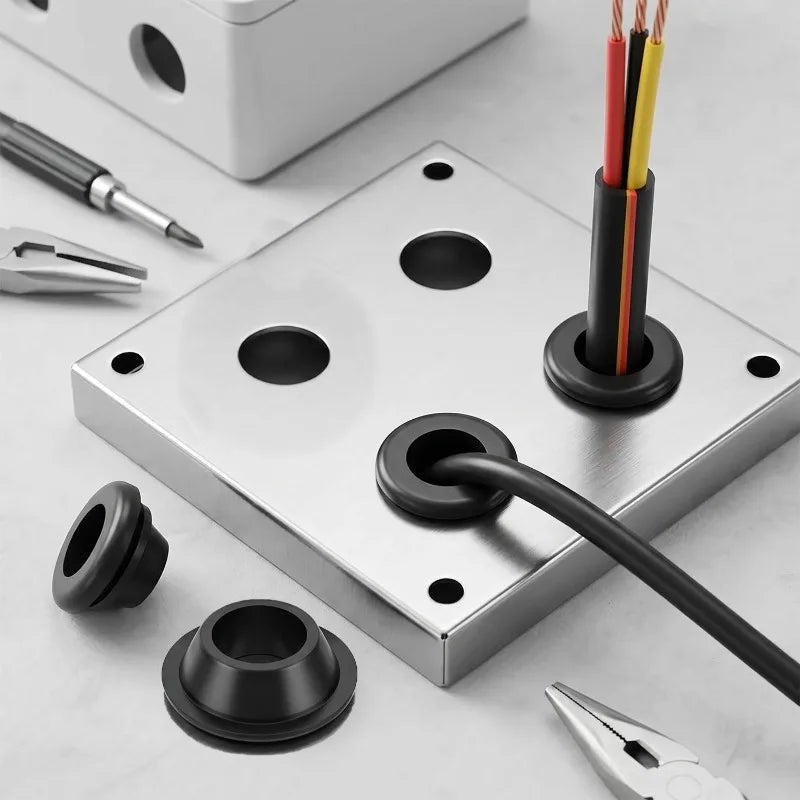 Rubber Grommet Assortment Kit - Cable Wire Protection, Anti-Friction & Hole Plug Rings
