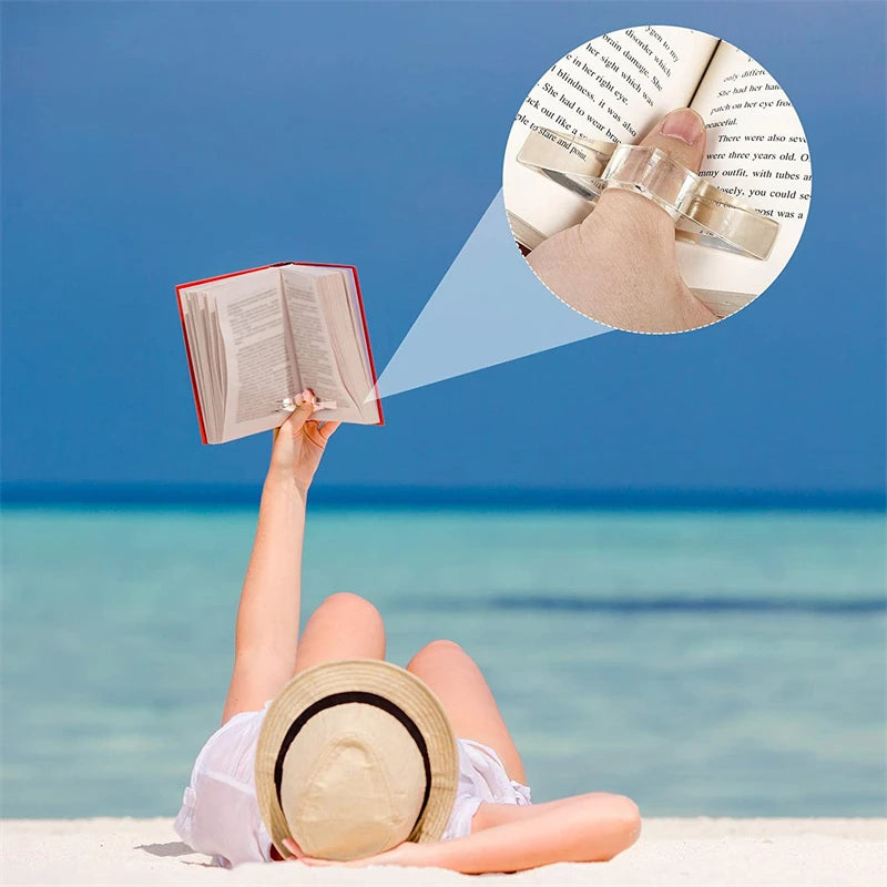 Multi-Function Acrylic Thumb Book Holder – Convenient Page Support & Bookmark for School & Office