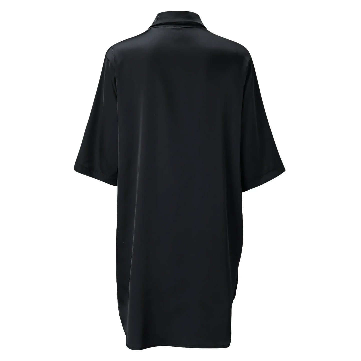 Women’s Silky Soft Long Sleeve Pajamas – Solid Color Sexy Nightshirt, Comfortable Home Sleepwear