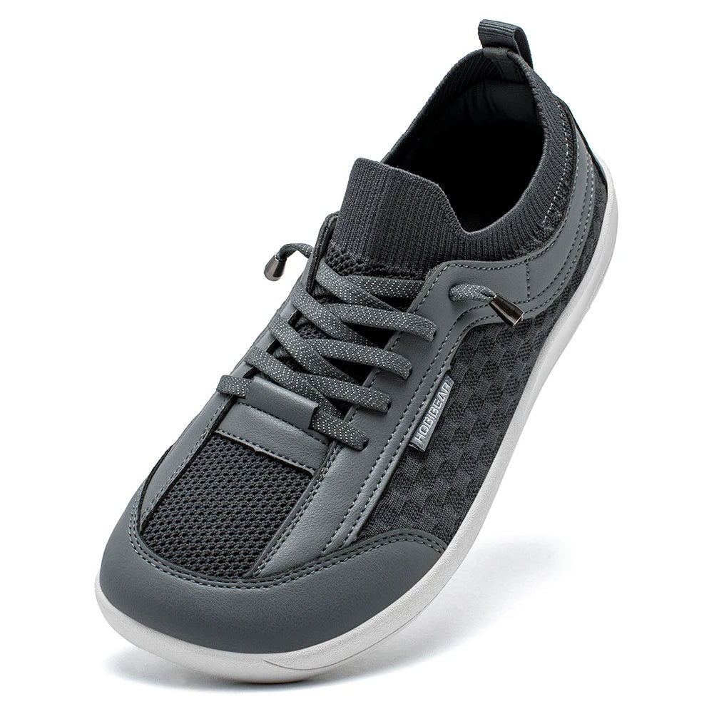 HOBIBEAR Barefoot Shoes – Lightweight, Breathable Slip-On Minimalist Walking Sneakers for Men & Women, Wide Toe, Zero Drop Sole