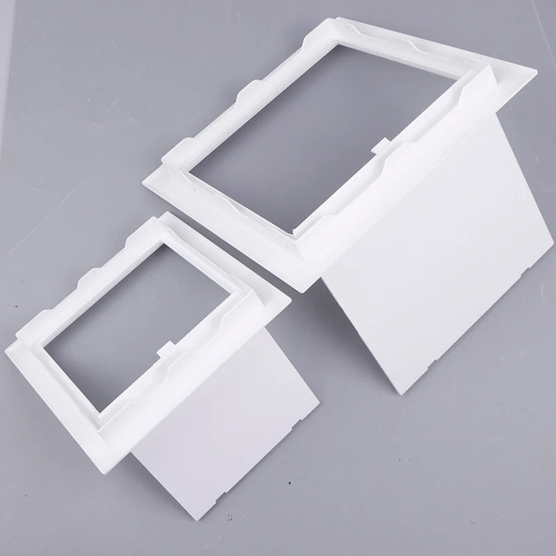 ABS Access Panel Door - White Push Type Inspection Hatch Cover For Wall, Ceiling & Maintenance Openings