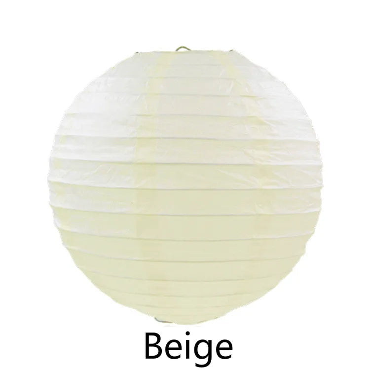 Round Paper Lantern Hanging Ball Decor for Wedding & Birthday Party, DIY Lampion Craft Supplies in White, Red & Blue