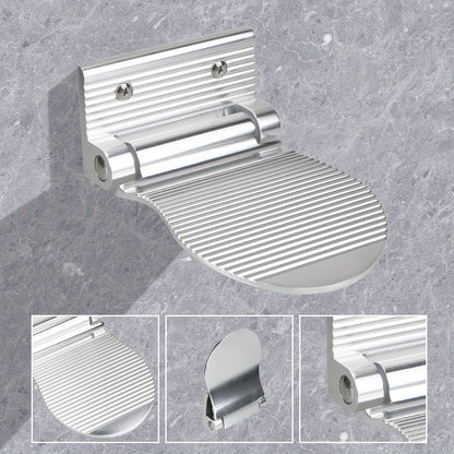 Bathroom Shower Footrest – Wall-Mounted Aluminium Alloy Pedestal Footstool, Anti-Slip Foot Pedal in Black or Silver