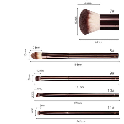 HG Pro Retractable Foundation Makeup Brush – Powder, Contour, Blusher & Highlight with Metal Handle