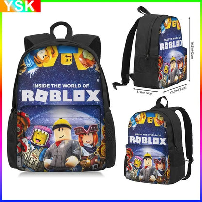 Roblox School Backpack with Compartments - Lightening Sport Bag for Primary and Middle School Kids, Boys and Girls