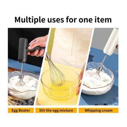 Wireless Electric Handheld Mixer – 3-Speed Portable Egg Beater for Baking, Dough & Cream