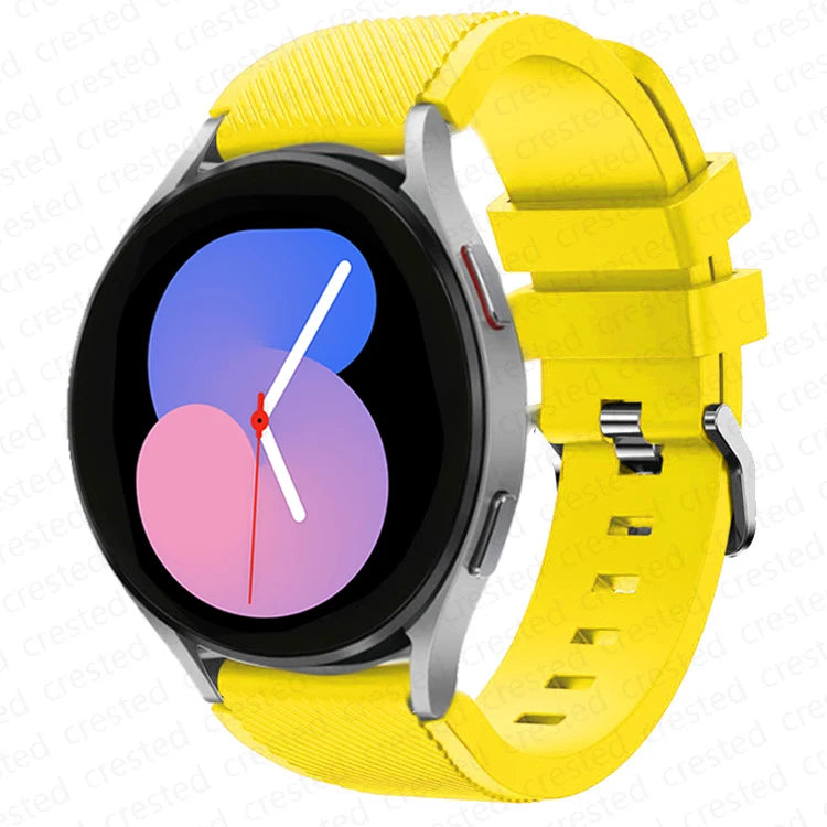 20mm/22mm Silicone Watch Strap for Samsung Galaxy Watches - Replacement Bracelet for Galaxy Watch 4, 5, 5 Pro, 6 Classic, 46mm, Watch 3, Active 2, S3 & S2