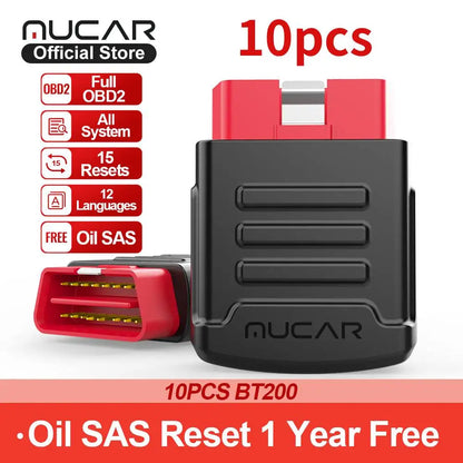 MUCAR BT200 OBD2 Automotive Diagnostic Scanner – Bluetooth/WiFi Car Tool with 15 Reset Functions