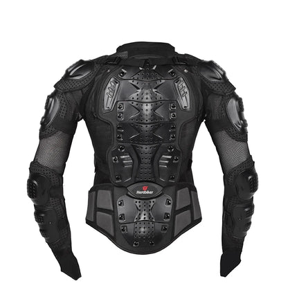 Motorcycle Jacket with Full Body Armor Set – Chest Armor Suit for Motocross Racing & Protective Moto Gear, Sizes S-5XL