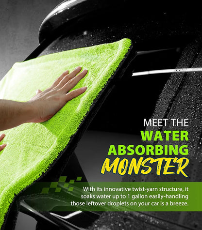 1400GSM Heavy Duty Car Drying Towel — 60x120cm Oversized Double-Sided Super Absorbent Scratch-Free Cleaning Cloth
