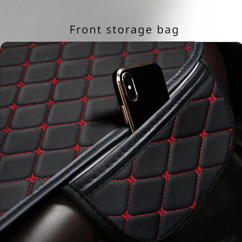Universal PU Leather Car Seat Covers - Front and Rear Seat Cushions, Four-Season Seat Protectors for Cars and SUVs