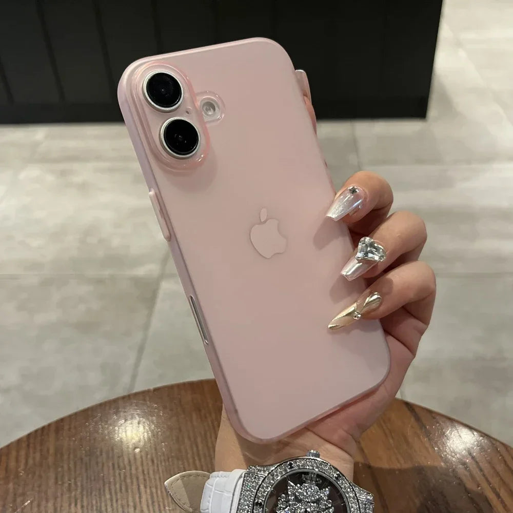 Ultra-Thin PP iPhone Case - Slim Matte Clear Shockproof Cover for iPhone 11–18, Plus & Pro Max Models