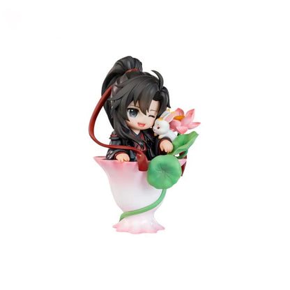 Mo Daozu Stone Porcelain Flower Rhyme Blind Box – Cute Anime Character Collectible Toy Gift for Wei Wuxian & Lan Fans
