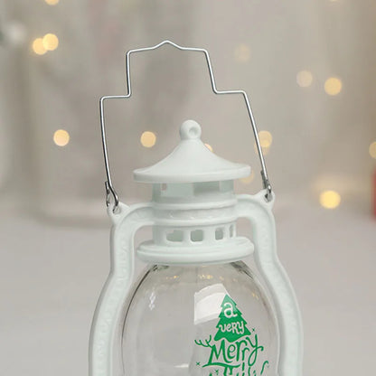 Portable LED Christmas Lanterns – Santa Claus & Snowman Indoor Decor, Battery-Powered for Home Xmas & New Year