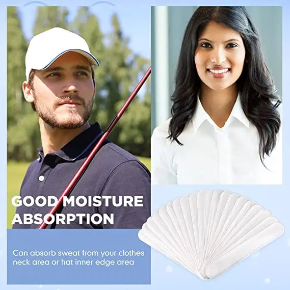 Invisible Sweat Absorber Liner Pads – Summer Baseball Cap Sweatband & Hat Size Reducer Stickers