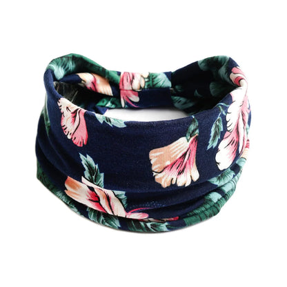 Bohemian Wide Cotton Stretch Headband for Women – Turban Headwrap, Bandage Hairband, Bandana Hair Accessories