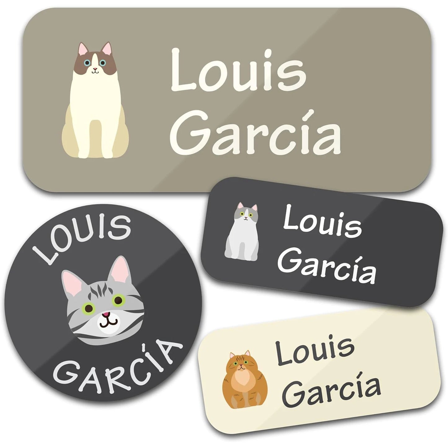 140PCS Custom Waterproof Name Stickers - Cartoon Personalized Labels for Clothes & Personal Items