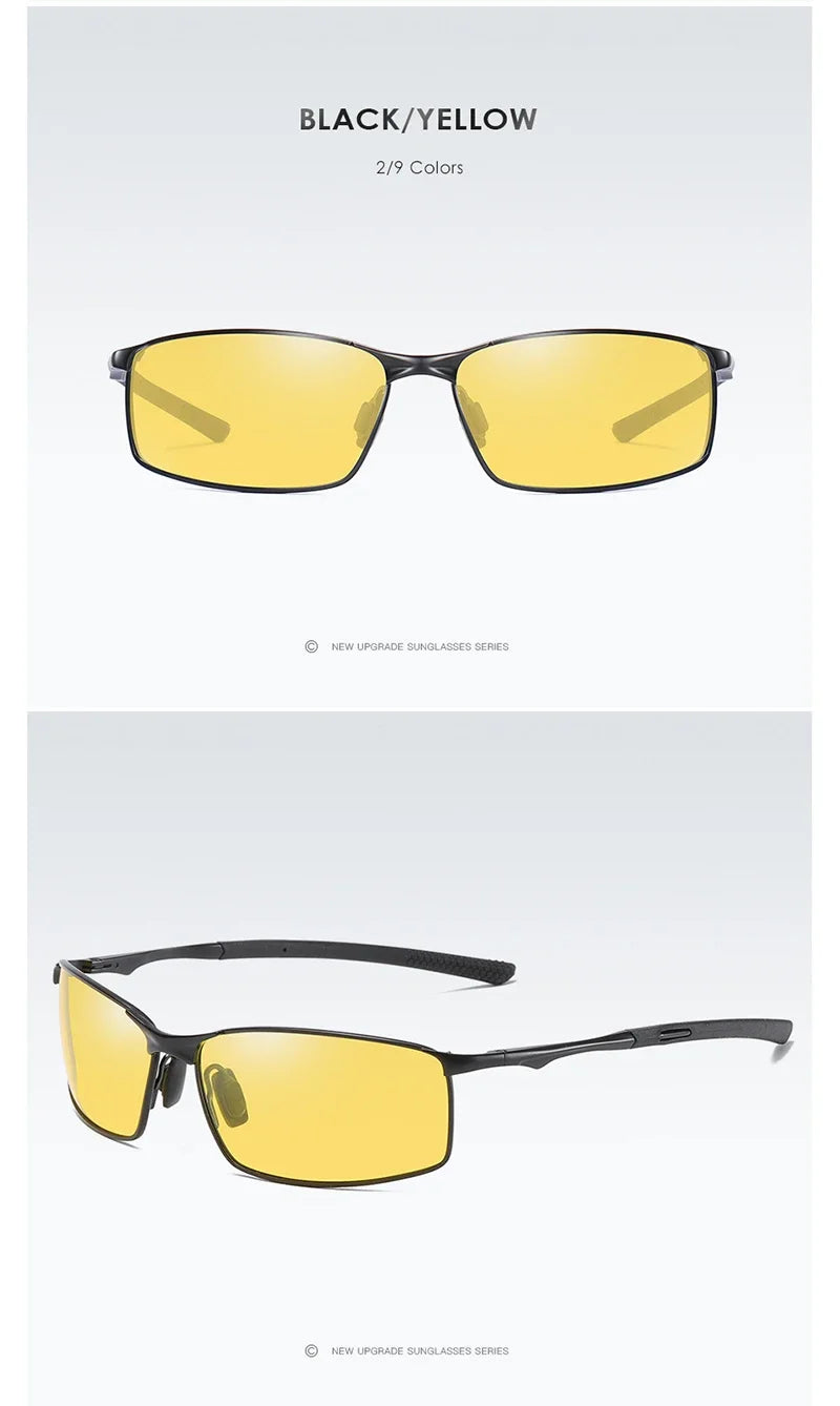 Aoron Polarized Sunglasses — Unisex Driving Mirror Sun Glasses with Metal Frame & UV400