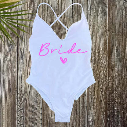 Women's Padded One Piece Swimsuit - Sexy Plus Size Beachwear Bathing Suit for Summer & Bachelorette Parties