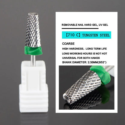 2023 NEW Tungsten Steel Nail Drill Bits - Milling Cutter for Gel Removal, Diamond Drill Bits for Dead Skin & Burrs