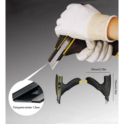 TAJIMA LB62H Silicone Rubber Cutting Knife - 22mm J-Blade Self-Locking Conveyor Belt Cutter